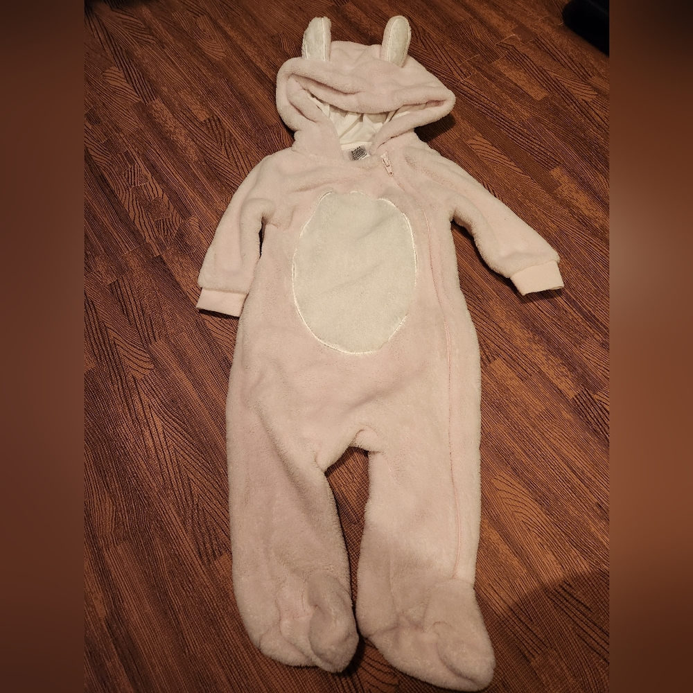 George Cream Fleece Kids Footie with Ears